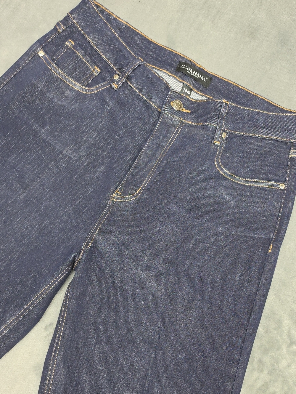 Indigo High-Rise 14 Wide-Leg Creased Jeans for Women